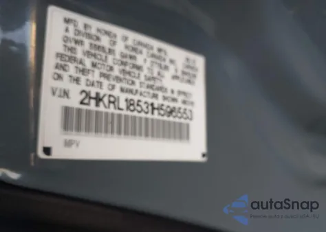 2001 Honda Odyssey Lx из США, поврежденный, VIN 2HKRL18531H596553